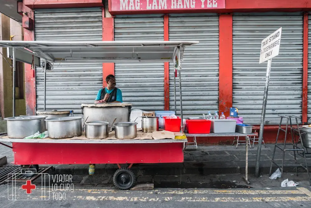 puesto de street food en Port Loius