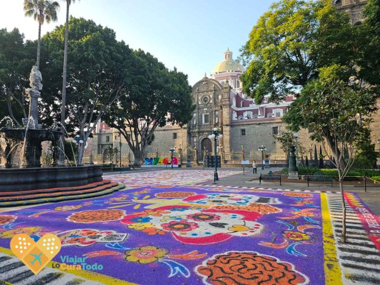 ofrendas en la plaza del Zócalo