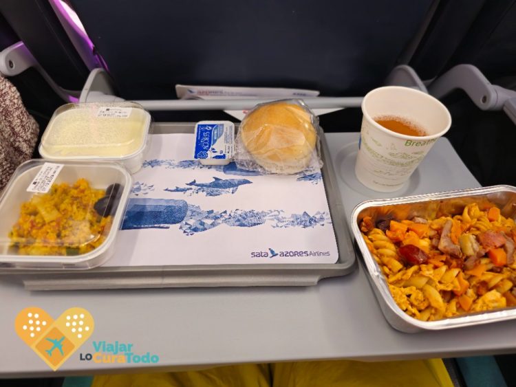 comida a bordo sara azores airlines